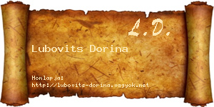 Lubovits Dorina névjegykártya
